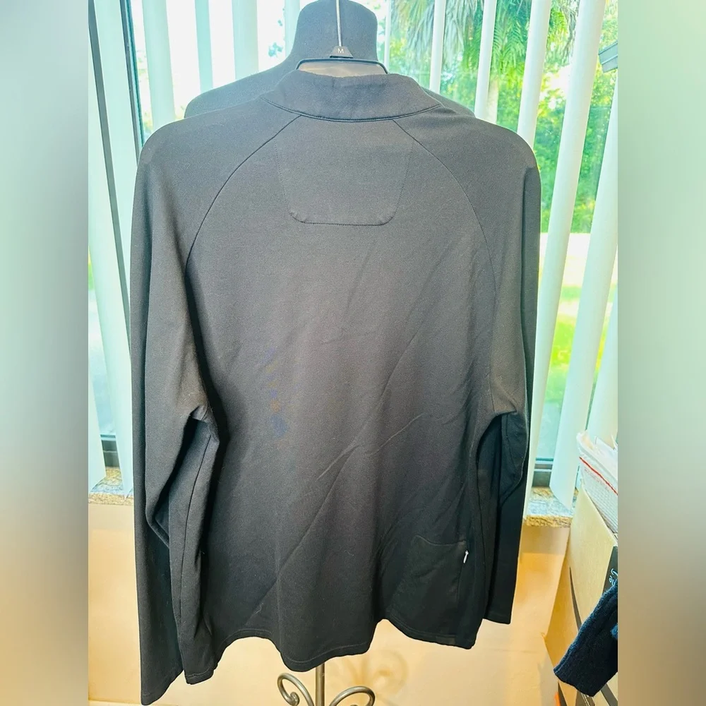 Bugatchi Solid Quarter Zip Mock Neck Pullover Mens Size XL